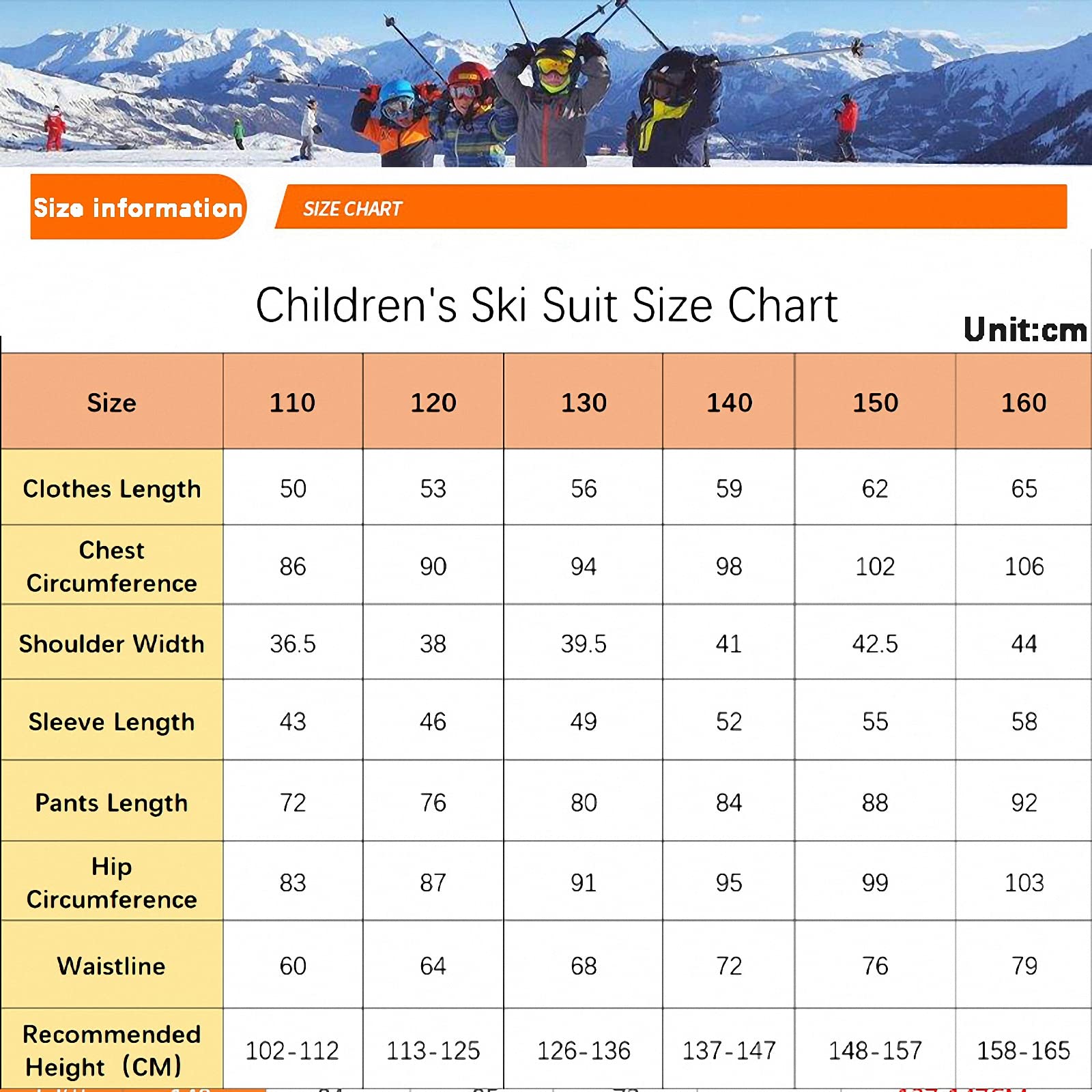 Skianzug Snowboard mit Kapuze+skioverallanzug,wasserfester und Warmer Kinder 2 teilig Skijacke Snowboarden für das Bergsteigen im freien,gefütterte Winterjacke aus Fleece,Red2,120