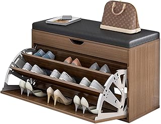 Stabilny Stołek do Przewijania Butów 3-poziomowy stojak na buty bench do przechowywania przedstawienie półki buta organizator komfortowy styl z poduszką Prezenty do Domu