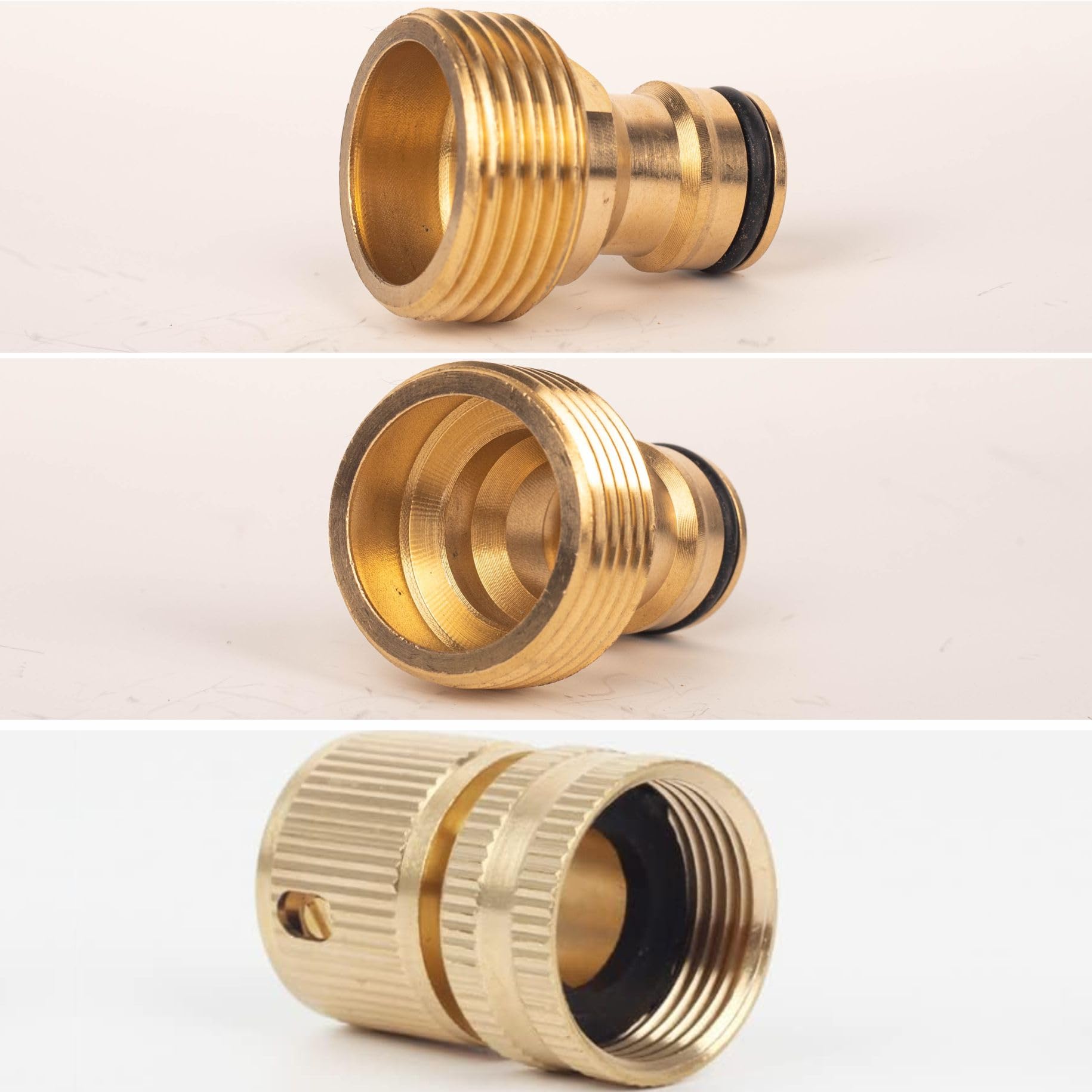 ZSYIULIA Brass Tap Connector, Kitchen Sink & Garden Hose Adapter, Brass Garden Hose Tap Connector - Image 4