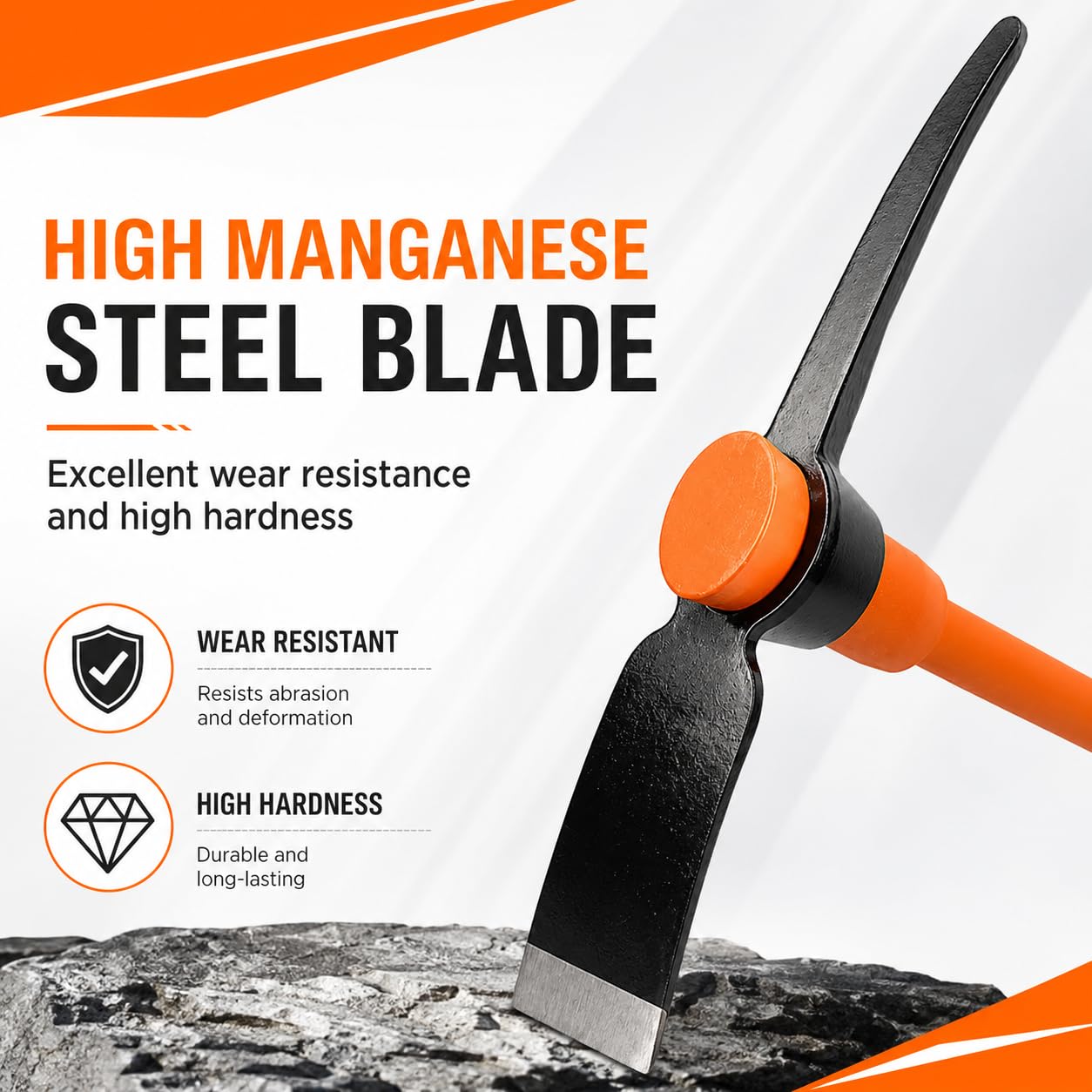 Amazon.com : VNIMTI Pick Axe for Digging, Heavy Duty Pickaxe with