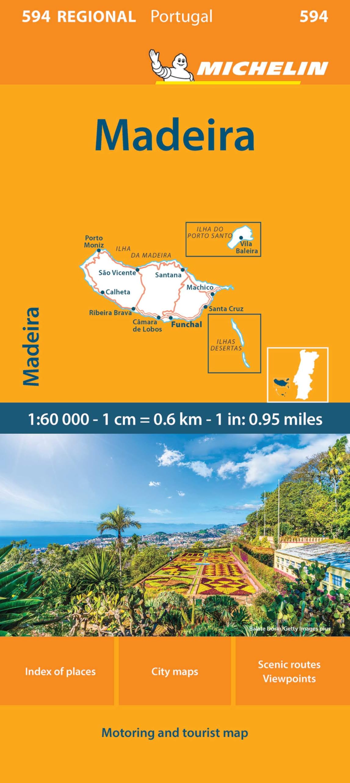 Madeira - Michelin Regional Map 594: Straßen- und Tourismuskarte 1:60.000 (Michelin Maps, 594)