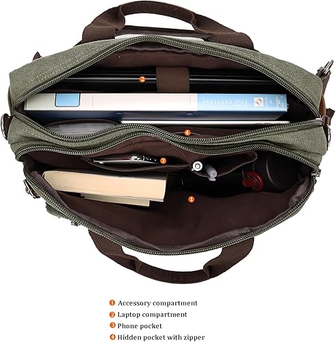 Miniatura 6 de Mochila convertible 3 en 1 para laptop, bolsa de mensajero de 17.3 pulgadas para hombres, maletín de trabajo, bolsa de viaje para computadora para