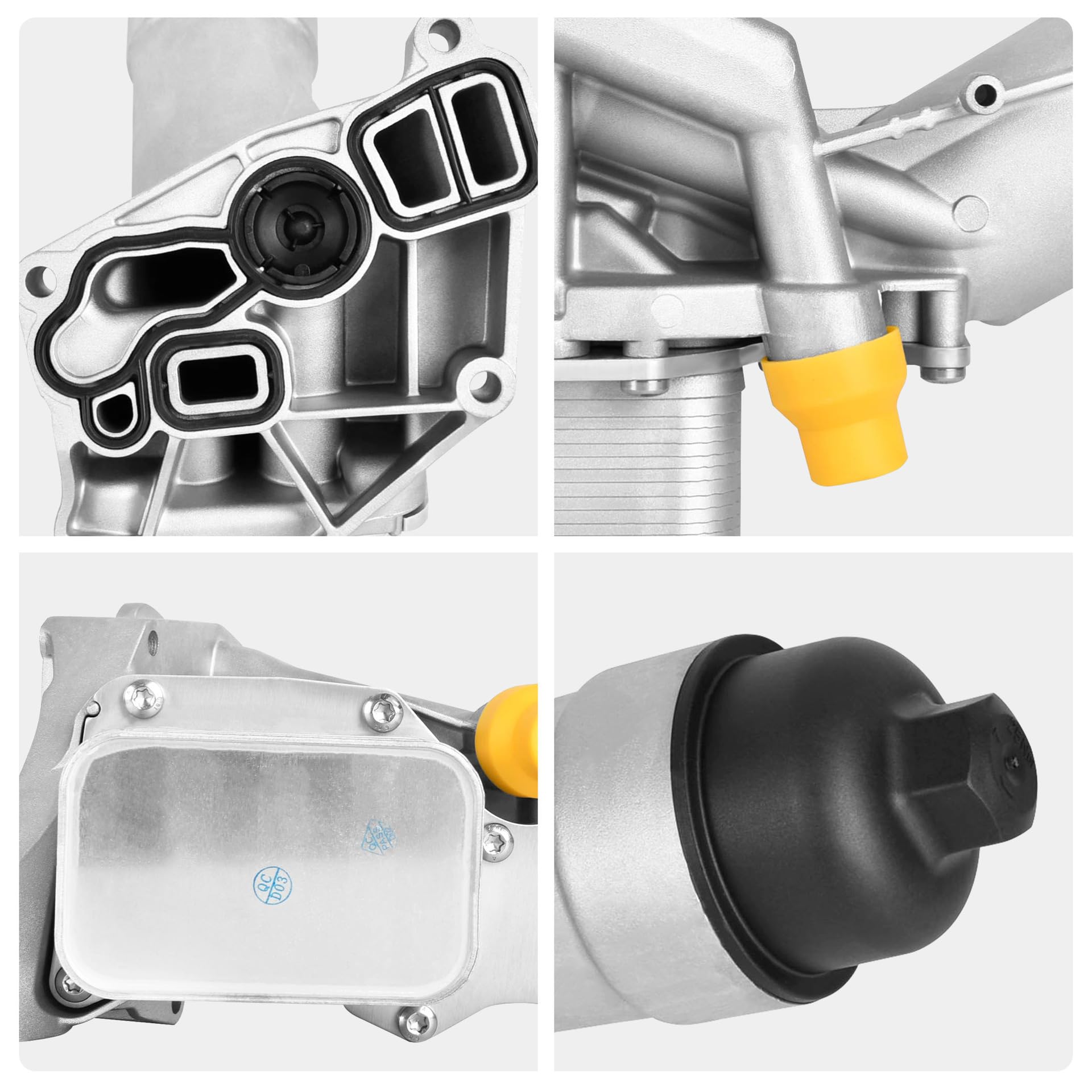 Aluminium-Motorölkühler-Filtergehäuse 11428586673 11428596283 Passend for BW X3 X4 X5 630i 730Li 420i 430i 320i 330i 220i 225i