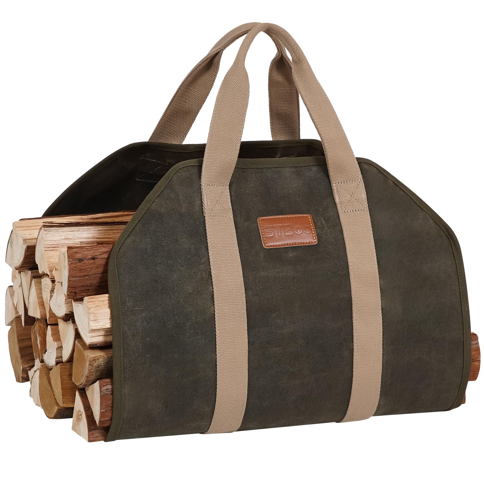 Porta legna da ardere in tela cerata: porta legna per legna da ardere, resistente, borsa per legna da ardere, porta legna da ardere, per camino, campeggio, interni, accessori per stufe a legna,