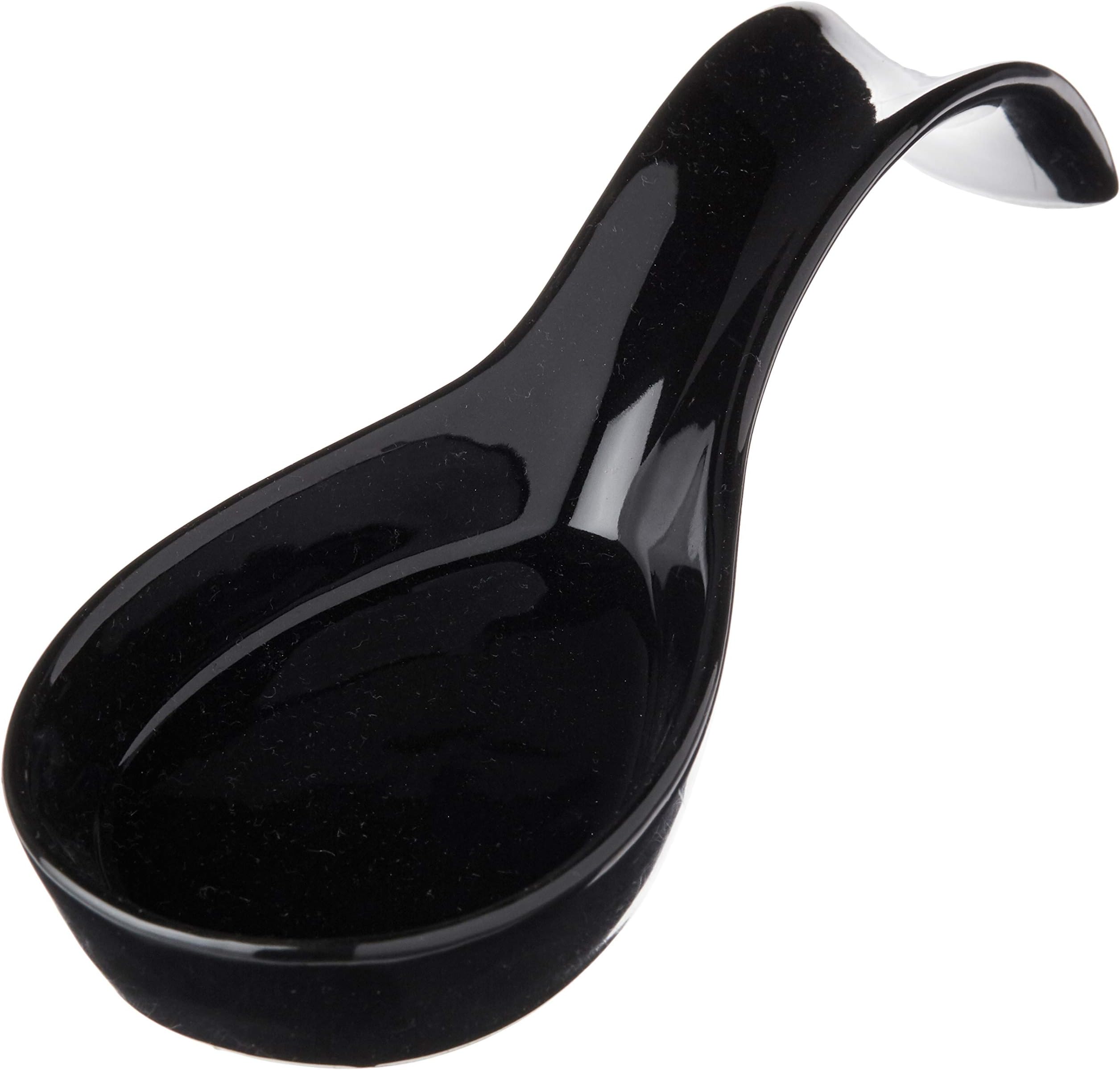 Fox Run Mason Jar Spoon Rest, 7.75 x 2.75 x 1.5 inches, Black