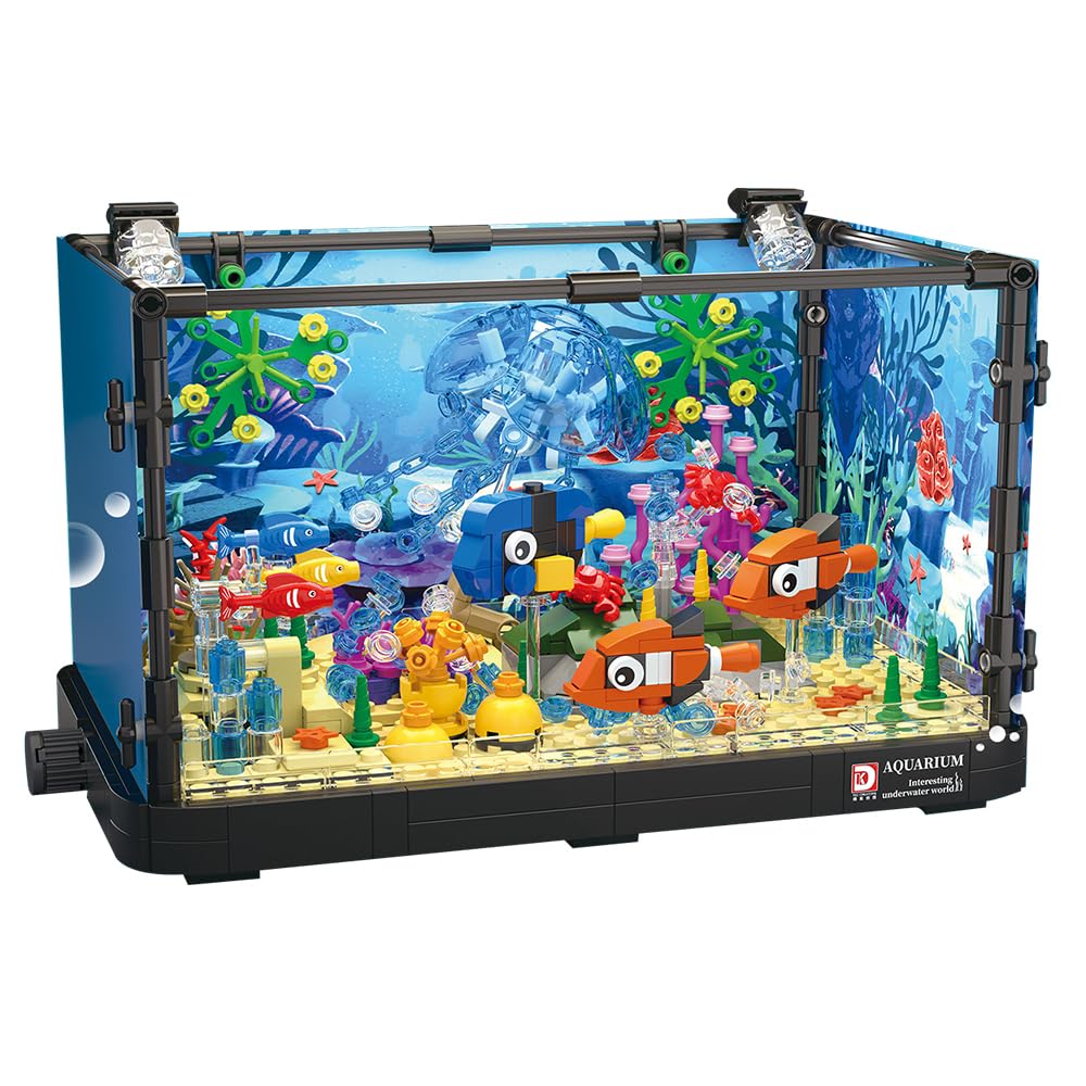 Set Blocchi Acquario - Costruzioni Animali Marini, Decorazione, Gioco Per Bambini 6+ Anni - Foto 11
