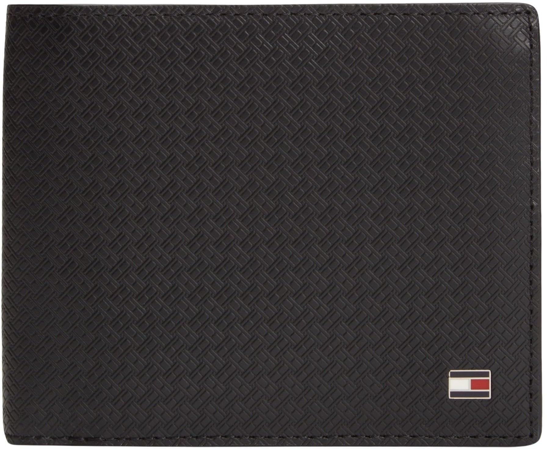 Tommy Hilfiger Men's Th Emboss Cc and Coin AM0AM14242 Bifold Wallet, Black (Black), One Size