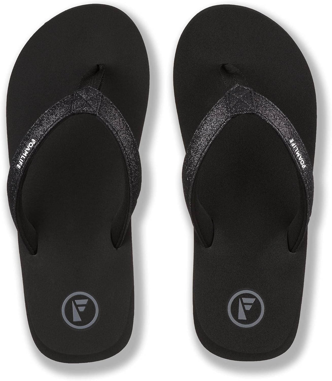FoamLife Flip Flops Women's Raised Arch Support, PVC Free & Vegan