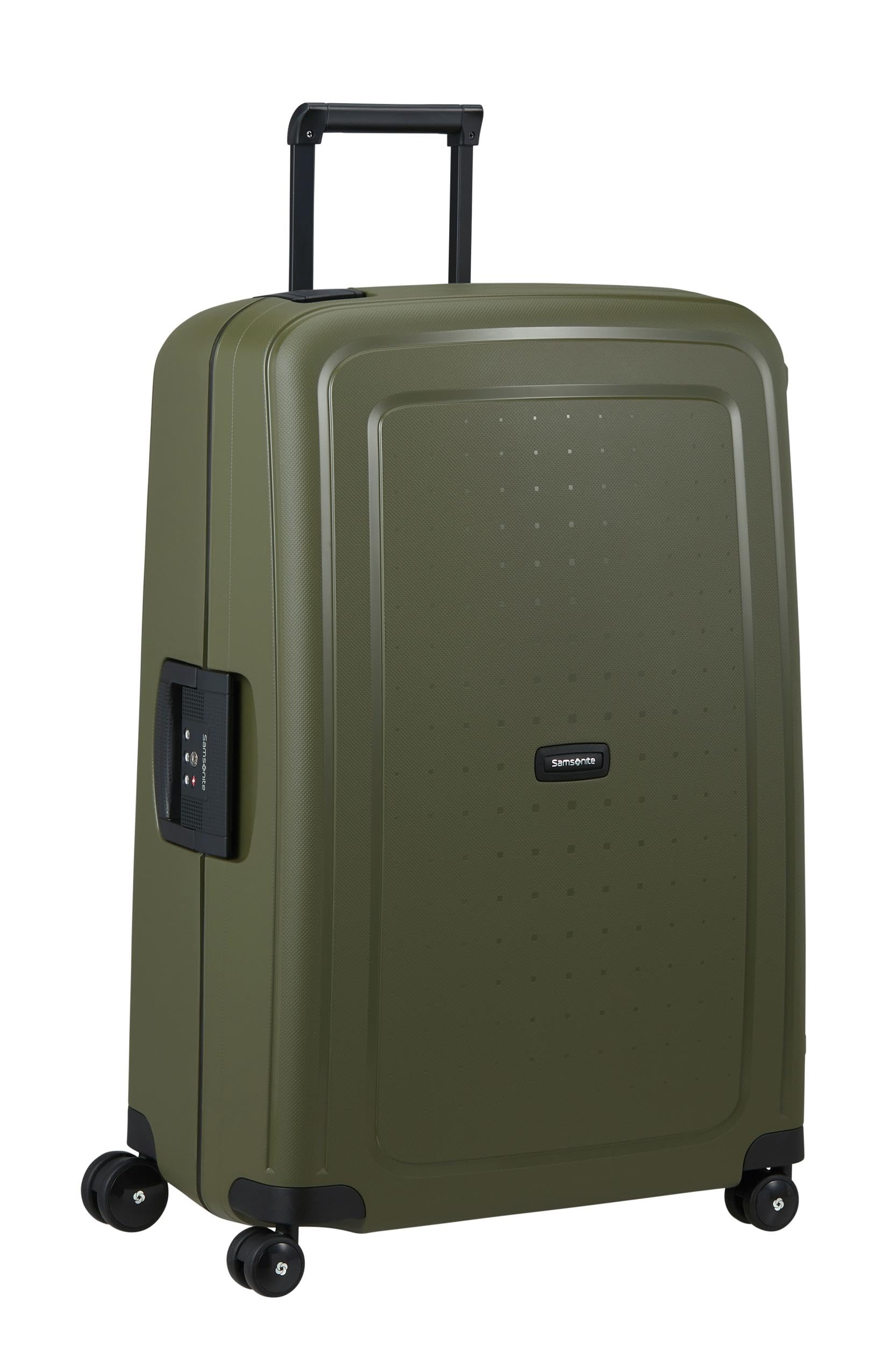 Samsonite S'Cure - Custodia rigida 75 cm, grande, valigetta da check-in con chiusura a tre punti, leggera, 4,60 KG, 102 L, verde (oliva)