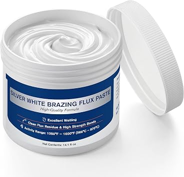 Silver Solder Paste Flux, 14 oz Brazing Flux for HVAC Copper Pipe