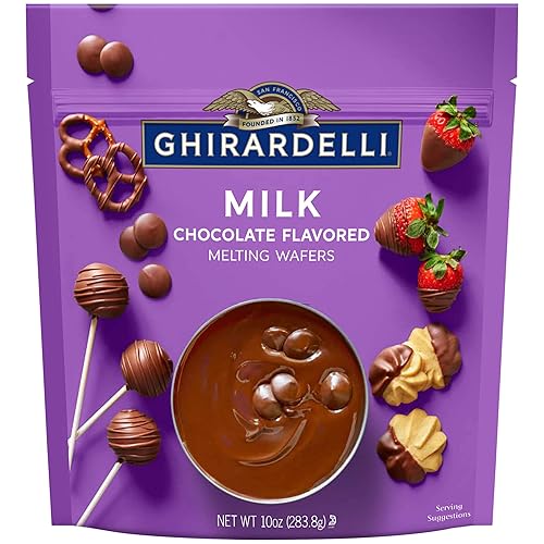 GHIRARDELLI - Obleas derretidas con sabor a chocolate con leche 10 onzas