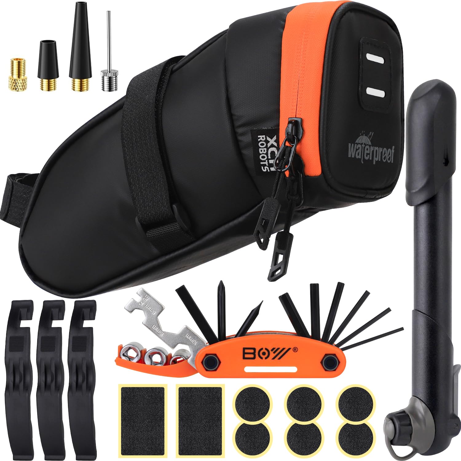 Bicycle Repair Kit - Pump, Patches & Tools -12 Bicycle Repair Kit - Pump, Patches & Tools -12