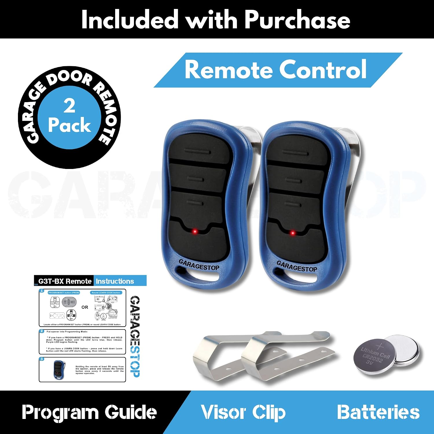 2X Garage Door Opener Remote for Genie Intellicode G3T-R/G3T-BX image 4