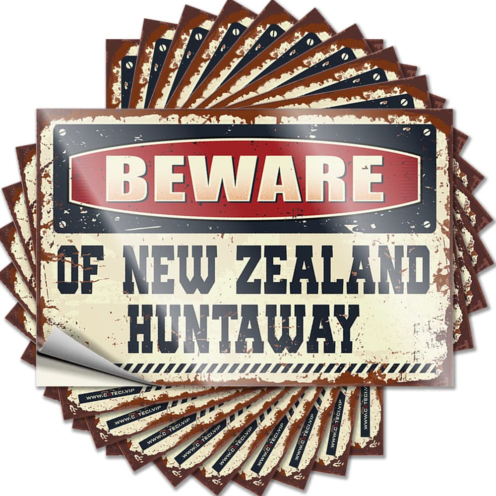 Beware of New Zealand Huntaway New Sticker | Men Waterproof Vinyl Window Ideas Removable Decal Peel Stick(12X18CM)