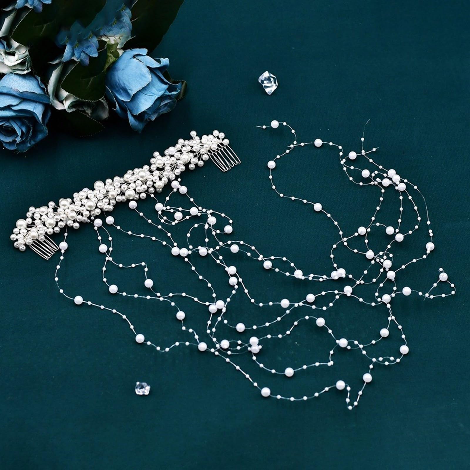 Peineta para el pelo de cabeza larga, accesorio para el cabello, accesorio para el cabello, para boda, novia, mujer, accesorio para el pelo