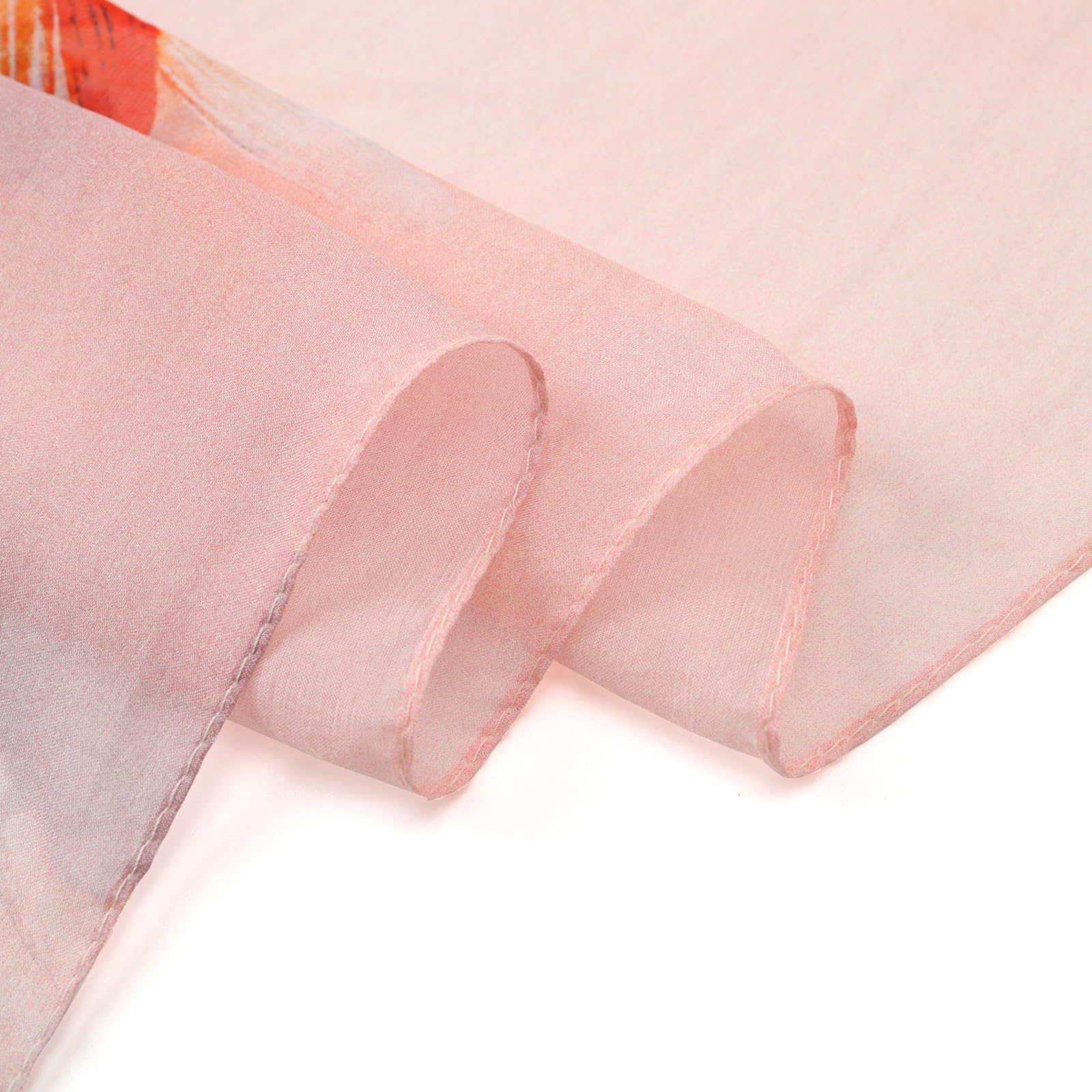 JWSilk Sciarpa lunga in chiffon di seta con stampa floreale