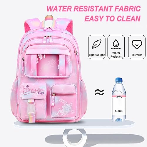 Miniatura 6 de Juego de 4 mochilas kawaii, lindo estampado de corazón, bolsa para portátil de gran capacidad, mochila de hombro doble de 17 pulgadas