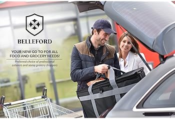 BELLEFORD Insulated Food Delivery Bag XXL - 23x14x15" Waterproof Grocery Storage [Warm & Cool] - Buffet Server, Warmi...