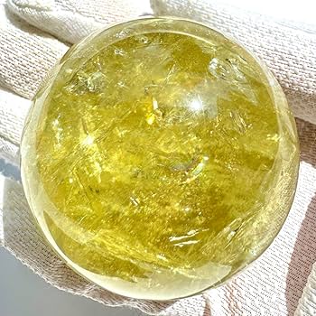 シトリン　高品質　スフィア　4.1㎝　レインボーシトリン Amazon.co.jp: 虹入り レインボー シトリン 黄水晶 丸玉