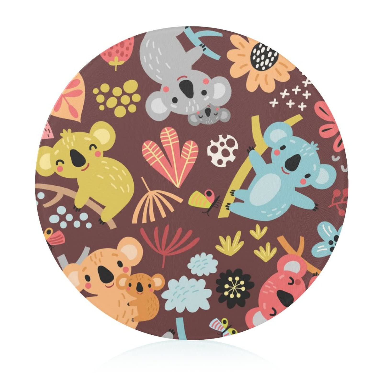 Planche à découper en verre mignon koala de 20 cm pour embellir vos apéritifs