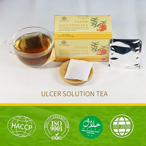 Miniatura 6 de AIHIYO Té de solución para úlceras, calienta el estómago, alivia la gastritis y diversas molestias estomacales, 20 bolsitas de té