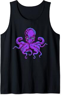 Fitness Octopus - Muscular Bodybuilder Devilfish Animal Tank Top