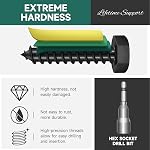 109Pcs 1/4 hexagonale vis à vis Kit d'assortiment, vis à plaques lourdes avec rondelles, 304 Acier inoxydable, 1/4 Bolt pour bois, entièrement fileté, noir oxydé avec socket Hex