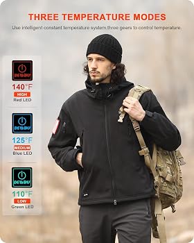 Amazon.com: DEWBU Heated Jacket for Men with 12V Battery Pack