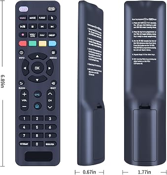 Replacement Remote for Dreamlink Formuler TV Box T1, T1Plus, T2, O2F9, 02F9