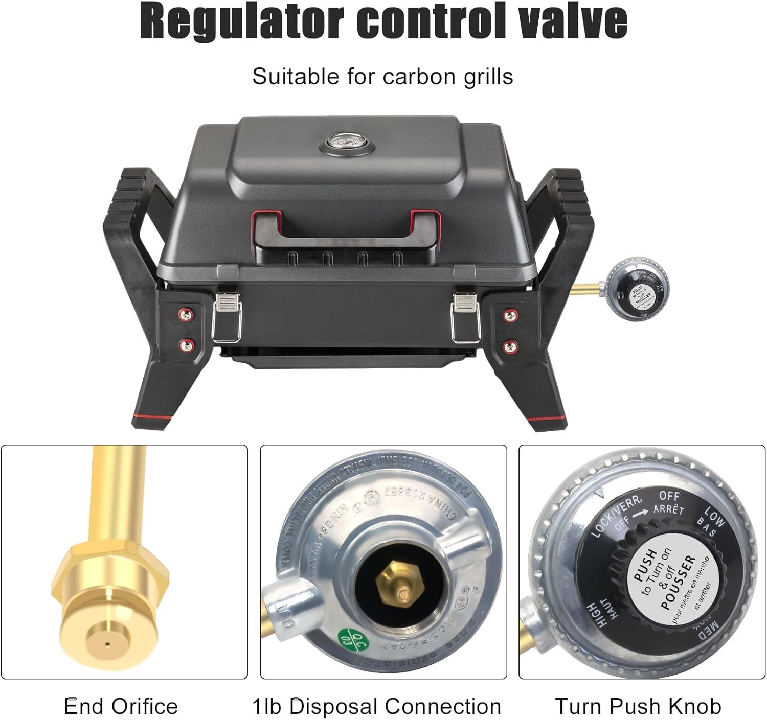 29102349 Gas Control Valve, Gas Grill Replacement Parts for Charbroil Grill2Go 2012 And Newer