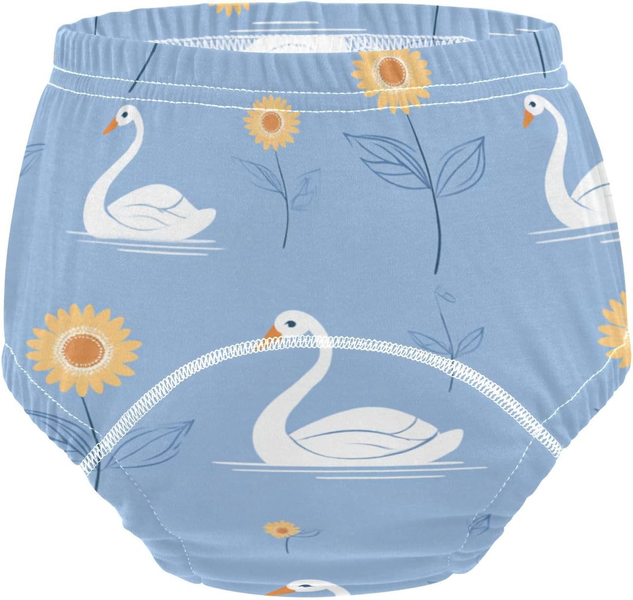 Baby Boys Potty Training Pants Reusable Swan Sunflower Pastel Blue Nighttime Training Pants Underwear Briefs for