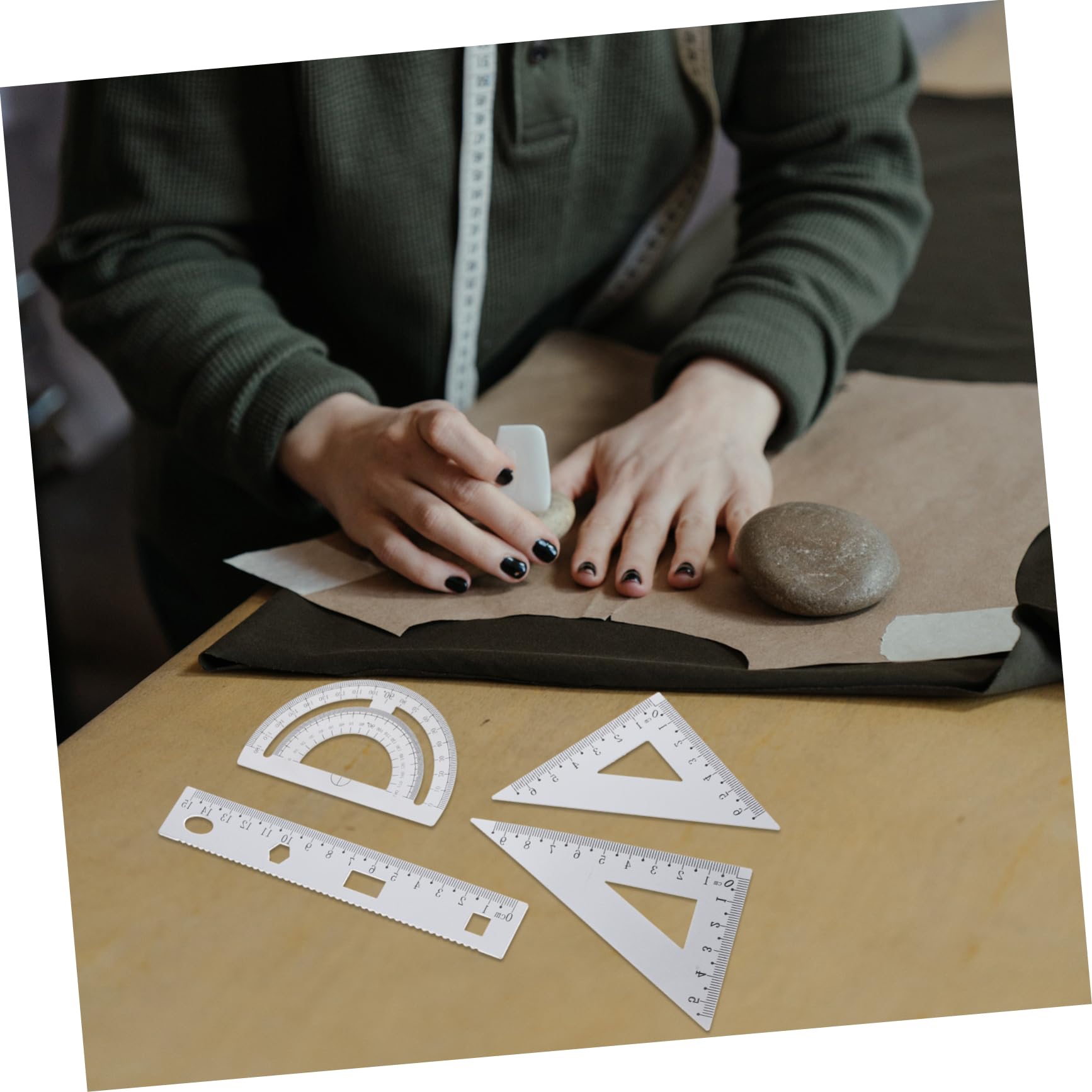 Set Righelli Braille In ABS - Per Non Vedenti, Geometria, Scuola - Foto 6