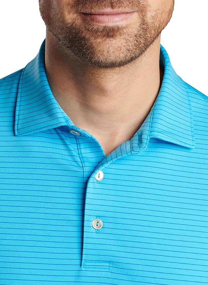 PETER MILLAR Men's Hemlock Performance Jersey Polo, Carribean