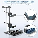 KDD Headphone Stand, Game Controller Holder & Headset Holder for Desk, Earphone Stand with Aluminum Supporting Bar, Universal Storage Organizer Headphones/Controller/Switch/iPad/Mobile Phone