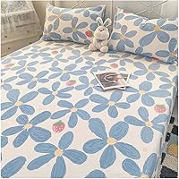 Vista 1 de Sábanas bajeras suaves 100% algodón, tamaño Super King, ropa de cama de tela suave y cómoda, bolsillo extra profundo de hasta 8 pulgadas