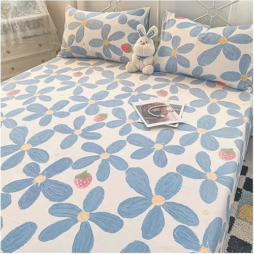 Sábanas bajeras suaves 100% algodón, tamaño Super King, ropa de cama de tela suave y cómoda, bolsillo extra profundo de hasta 8 pulgadas (color L,