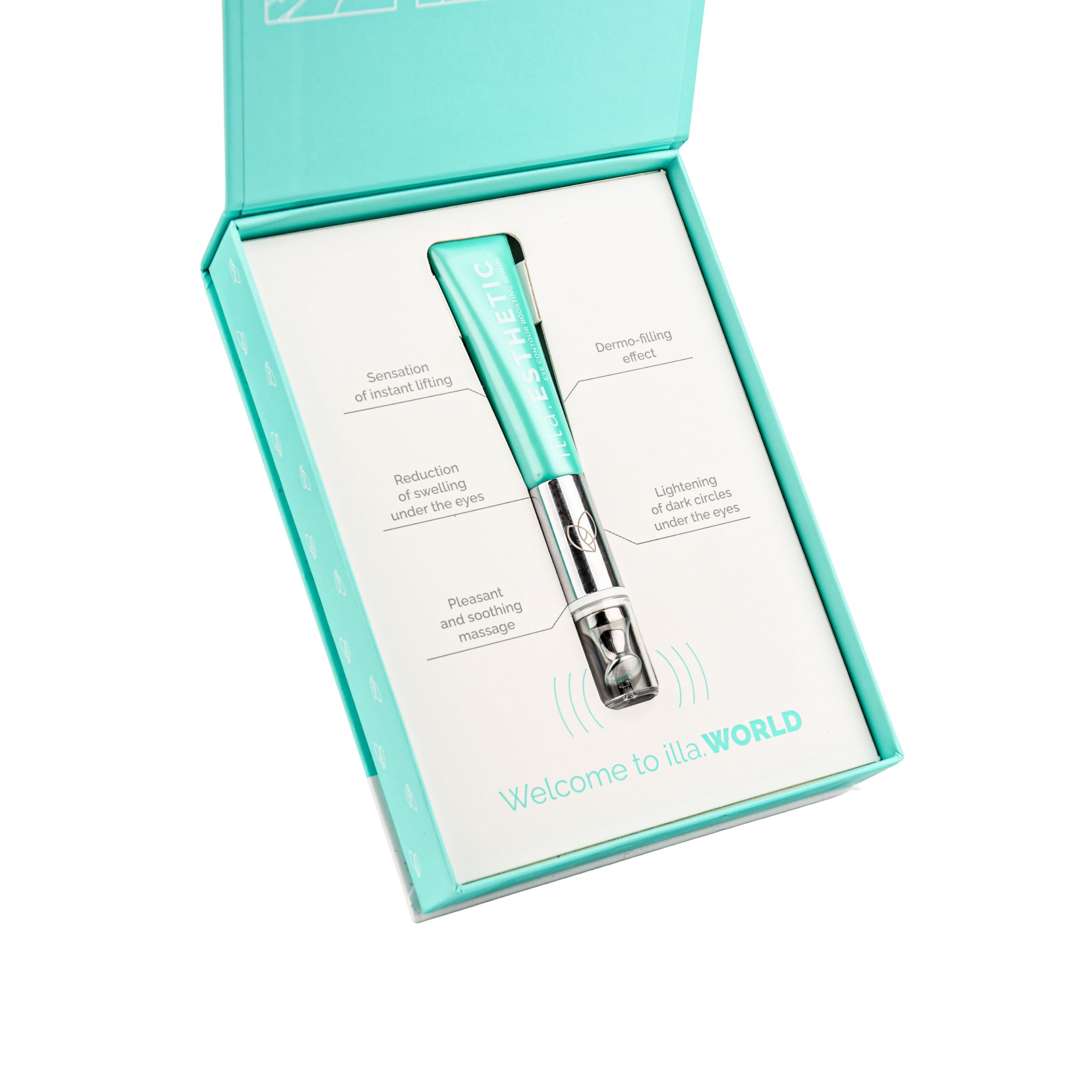 Evoepharm® illa.ESTHETIC Eye Contour Boosting Serum Verjüngendes Anti-Aging Augencreme Hyaluron | Antifalten Mikromassage Lifting Creme | Gegen Tränensäcke Lifting Creme | Ideal als Geschenk