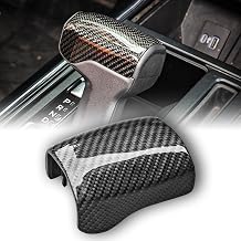SADELOOS Dry Carbon Fiber Gear Shifter Cover for Ford F150 F-150 Raptor R Platinum King Ranch Tremor Lariat 2021 2022 2023 2024 2025 2026,for F150 Raptor Gear Shifter Handle Glossy Carbon
