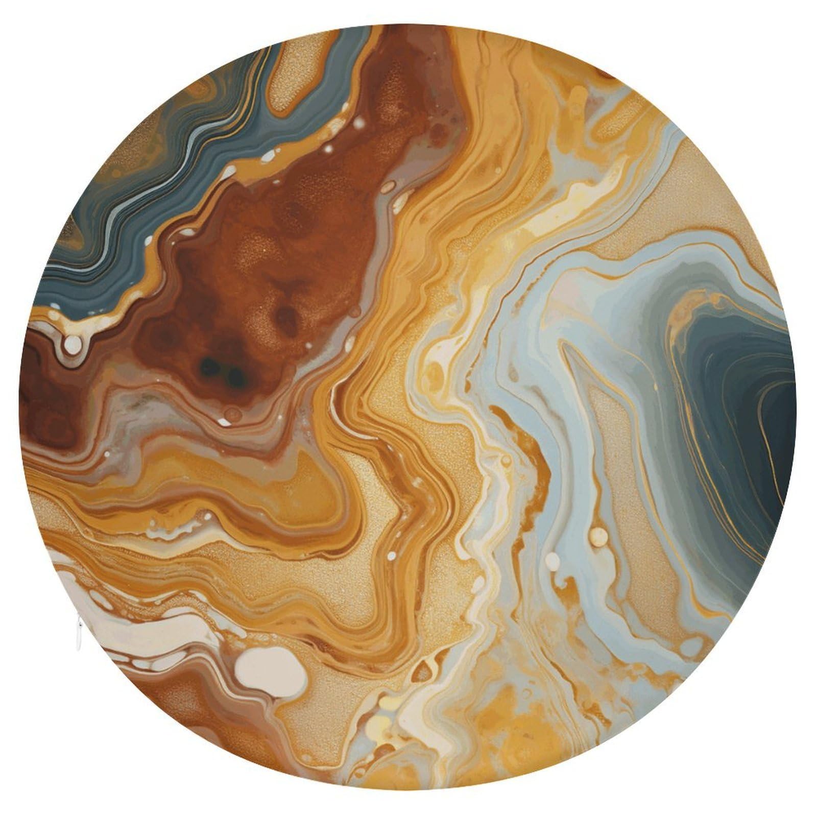 Wsoihfec Style Marble Modern Art Seat Cushion Round Chair Pad