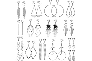 Versatile Elegance: 15 Pairs of Clip-on Earrings for Piercing-Free Style