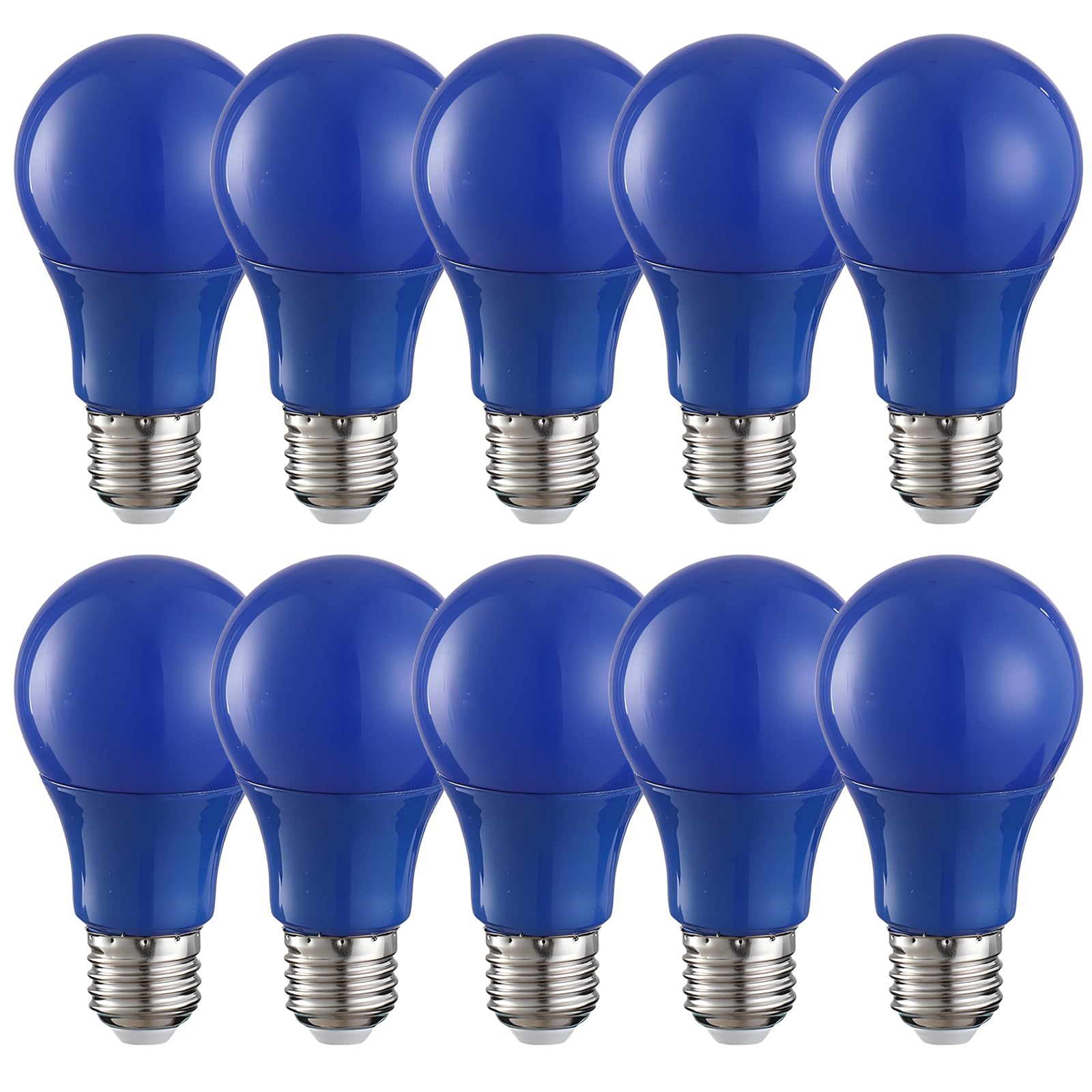 HUAMu E27 LED Light Bulb Blue, 30 Watt Equivalent, Lighting Bulbs for Christmas Holiday Halloween Party Decoration, A60 LED Lighting Coloured Bulbs, 3W 300LM Non-Dimmable, Pack of 10 — image 1