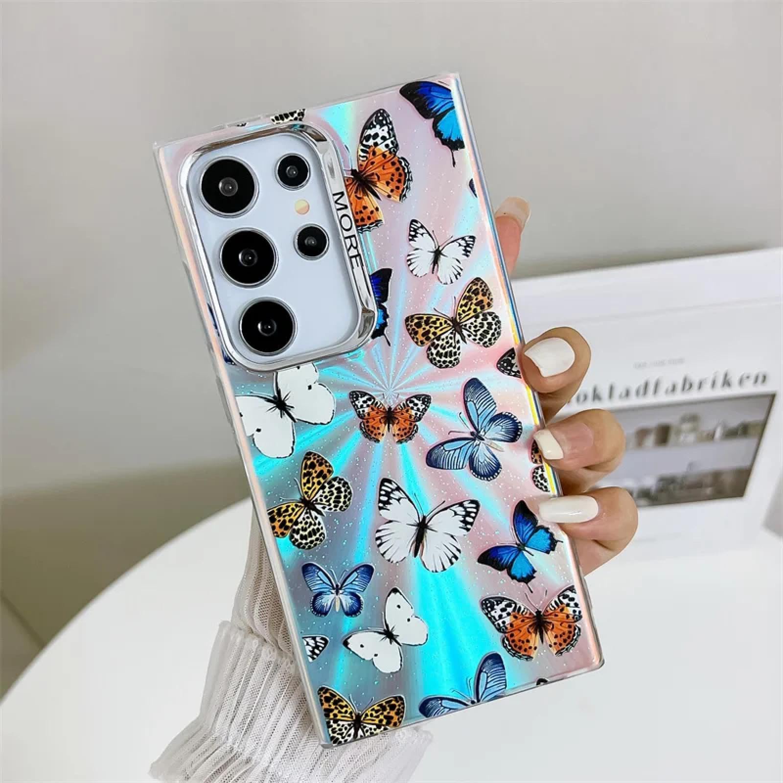 Coque Samsung S23 Ultra rigide mate polycarbonate papillon laser chic - 7