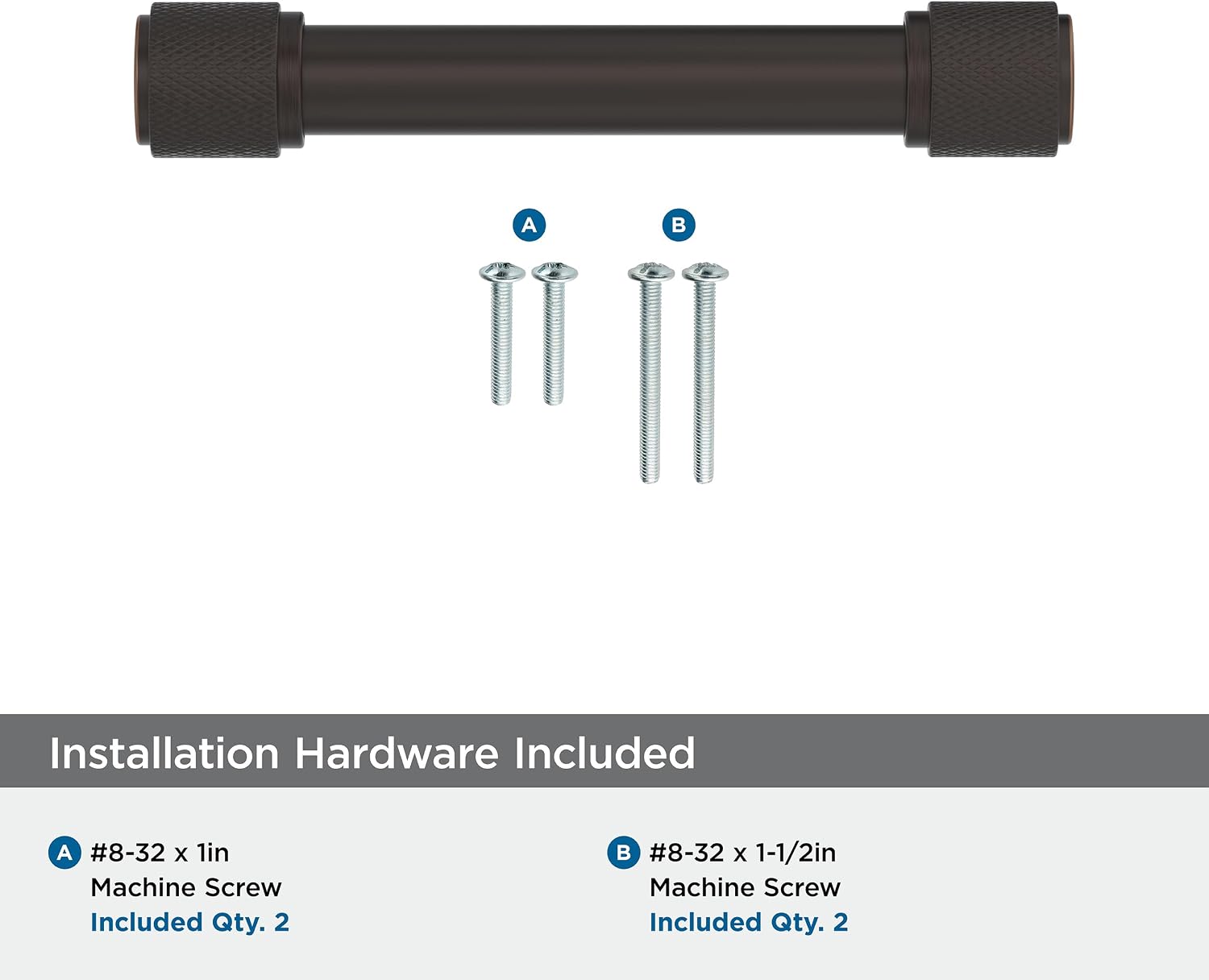 Amerock Faraday 3-3/4 inch (96mm) Center-to-Center Oil-Rubbed Bronze Cabinet Pull, BP37743ORB
