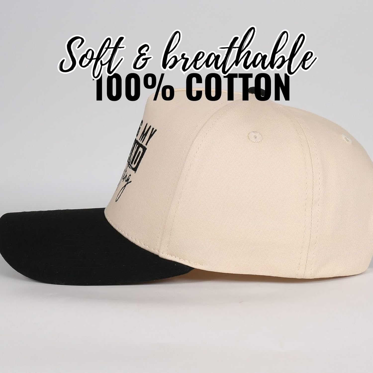 InnoBeta Wife Gifts Cap, Funny Adjustable Embroidered Hat for Anniversary, Valentine's Day, Birthday, Christmas, Black-Beige - Image 5