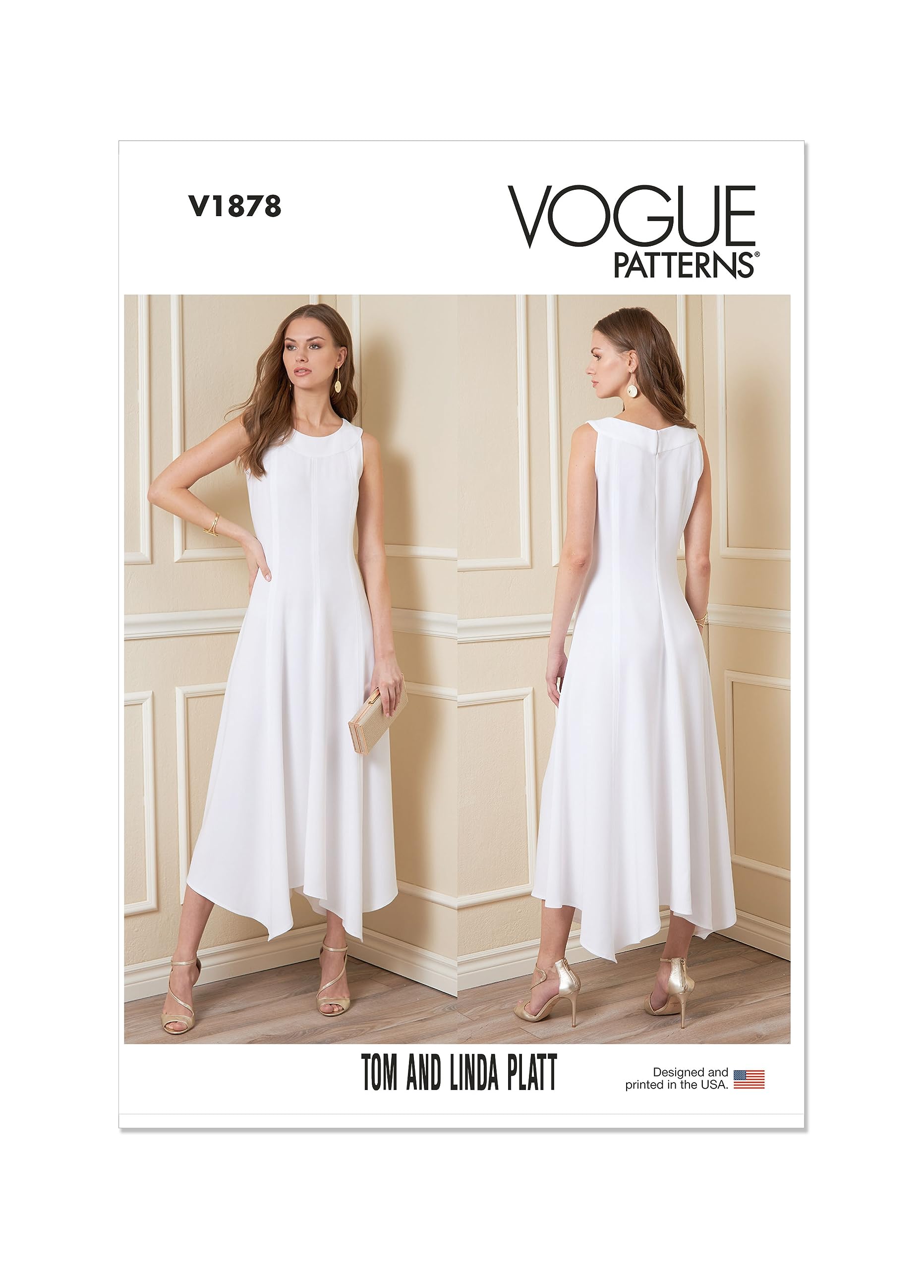 Vogue Misses' Petite Fitted Dress Sewing Pattern Kit, Design Code V1878, Sizes 6-8-10-12-14