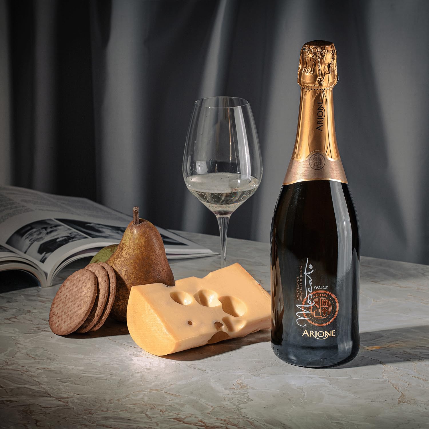 ARIONE | Spumante Moscato, Confezione da 6 Bottiglie da 750 ml