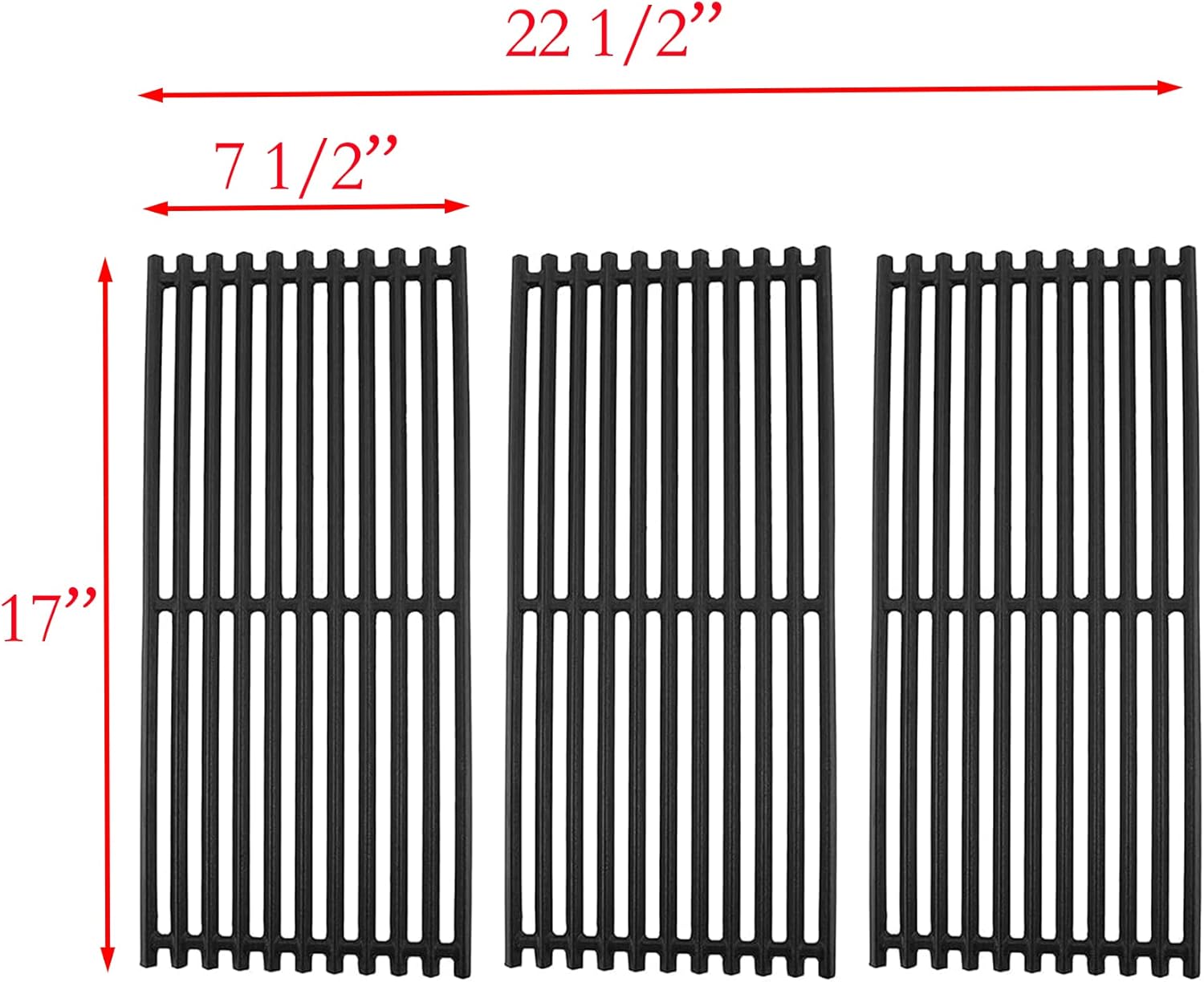 463242516 Grill Grates Emitter Plates Replacement Parts for Charbroil Tru Infrared 3 Burner Gas Grill Parts 463242515 463367016 Grates G466-0025-W1A G474-0017-W1 Grids G466-2400-W1 Grill Emitters