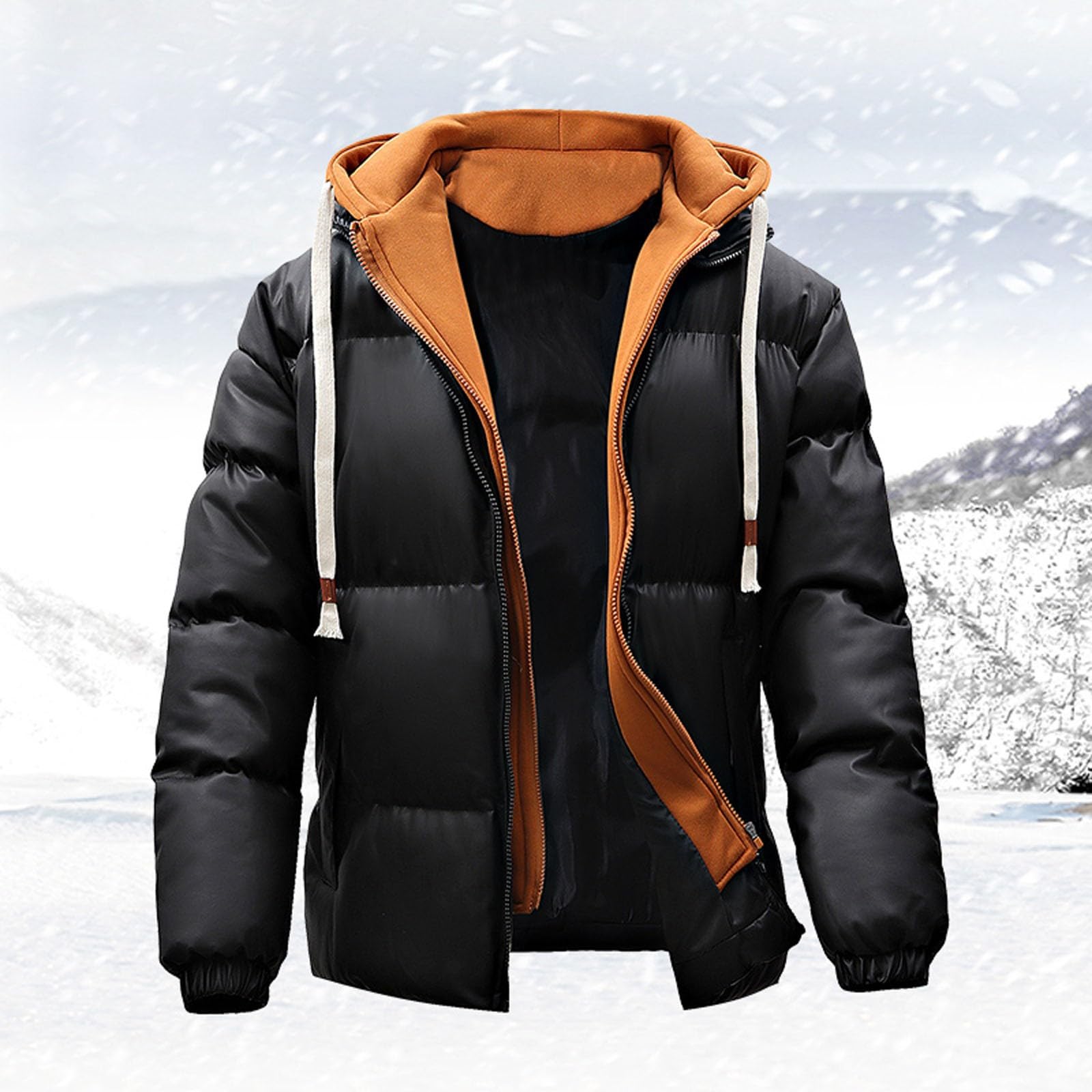 Giubbotti Invernali Uomo, Giacca Piumino Uomo Giubbino Giacchetto Uomo Giubbini Giubbotti Invernali Caldo Antivento Jacket Parka Caldo Casual con Multi-Tasche Calda Cappuccio Giacca Imbottita Uomo
