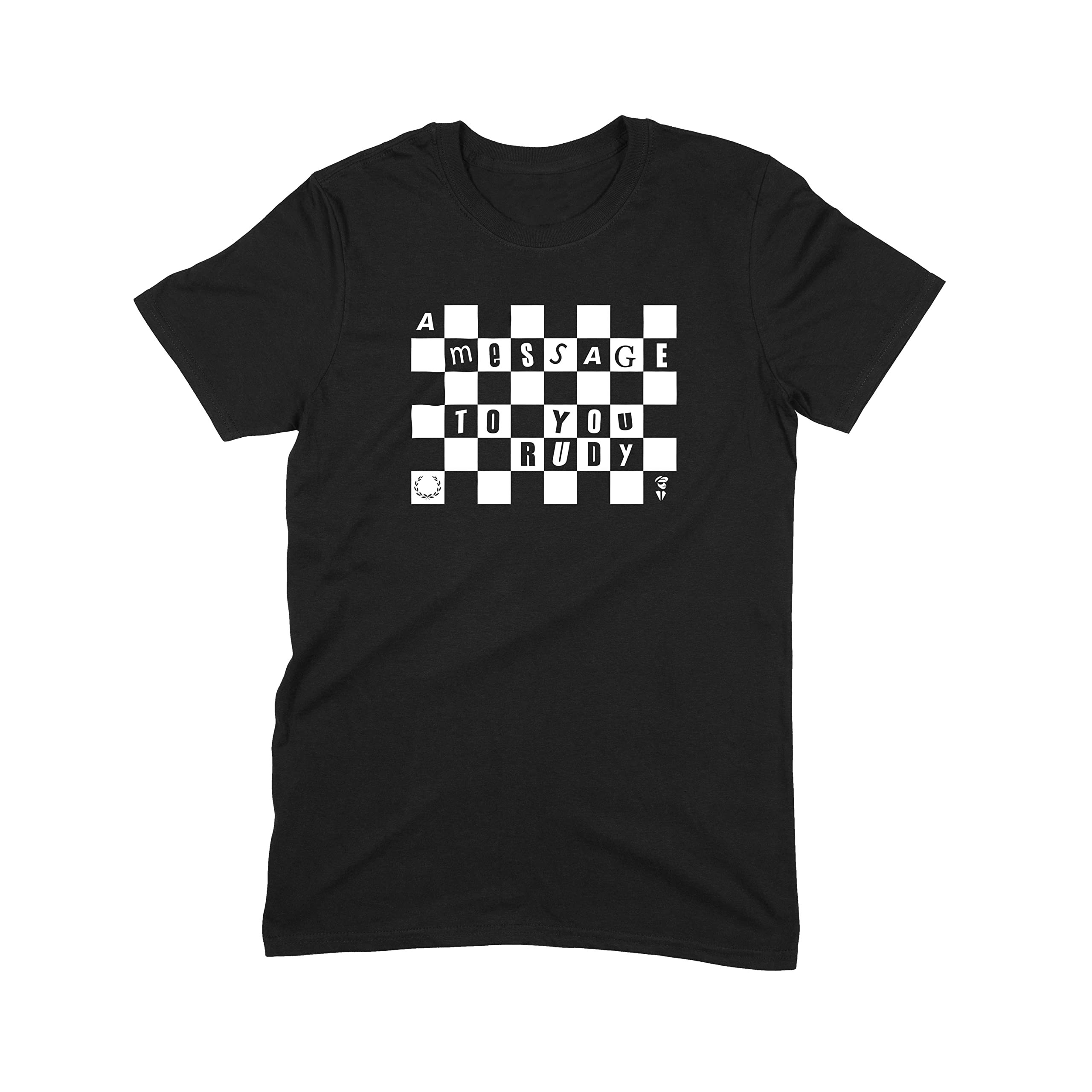 Tribal T-Shirts Men's Black A Message To You Rudy Ska T-Shirt (Medium, )