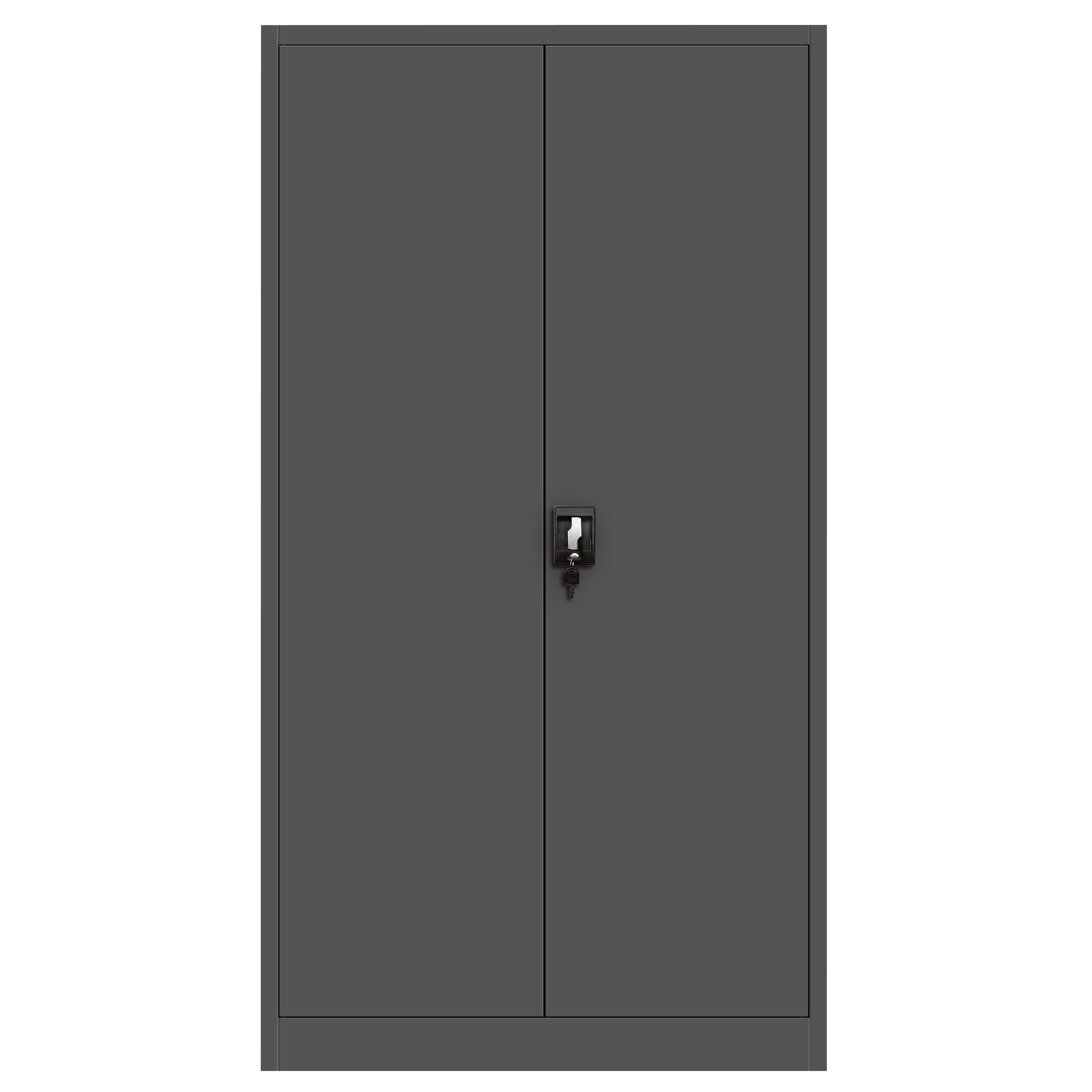 Jan Nowak 3er Set Aktenschrank C001H Büroschrank Metallschrank Stahlschrank Werkzeugschrank Stahlblech Pulverbeschichtet Flügeltürschrank Abschließbar 195 cm x 90 cm x 40 cm (anthrazit/anthrazit)